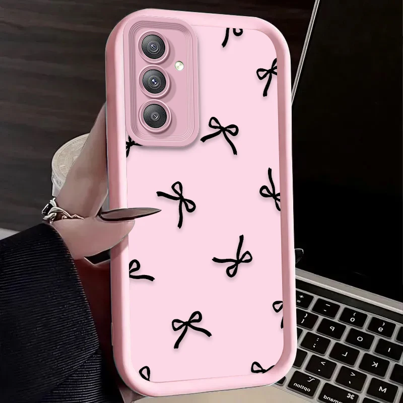 Elegant Black Love Heart Bowknot Phone Case