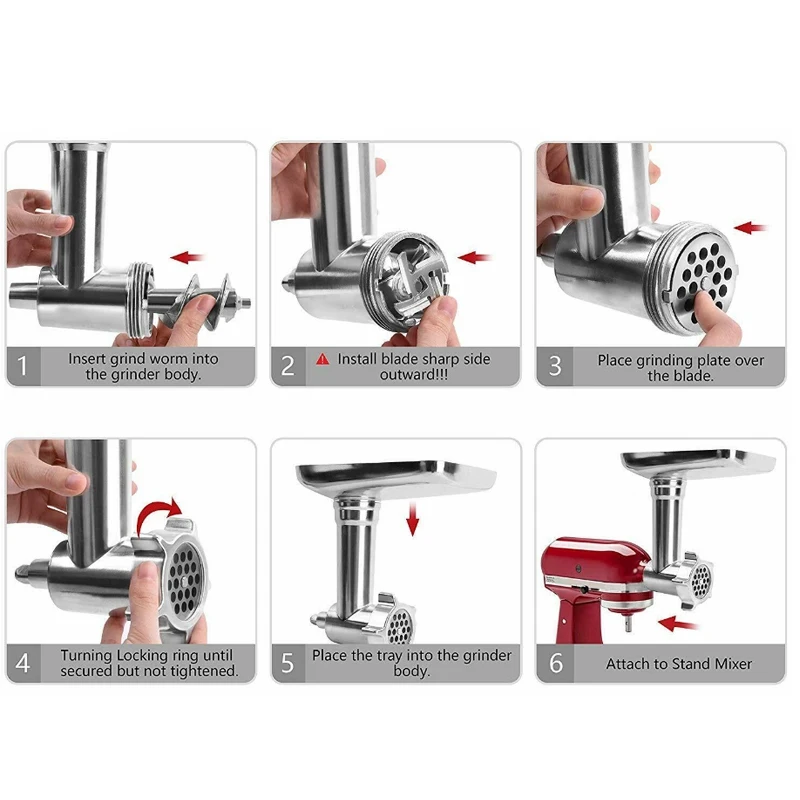 Steel Kitchen Meat Grinders Attachment for Kitchen Aid Stand Mixer for meat grinder,meat grinder spare parts,food grinder attachments