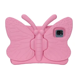 EVA Kids Cute Butterfly 3D Stand Tablet Case - Cartoon Design for Matepad SE 11 2024 (Pink)