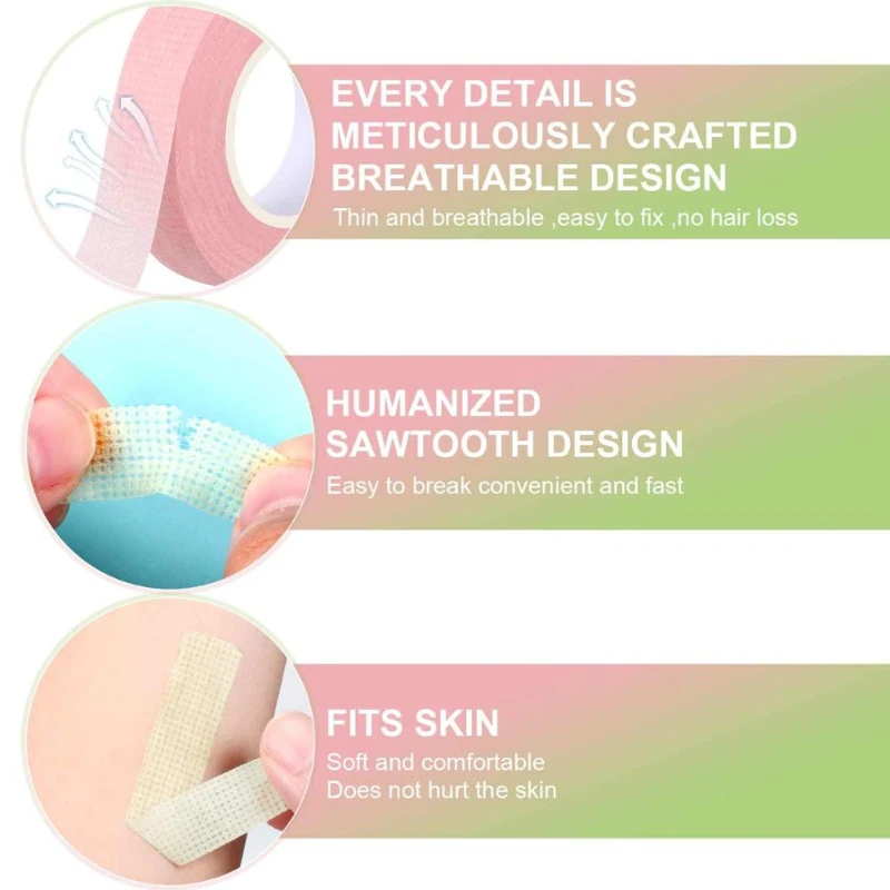 CNK 3PCS Japanese Grafted Eyelash Extension Tape Under Pads Isolation Holes Breathable Adhesive Eye Paper