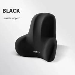 Ergonomic Memory Foam Car Neck and Lumbar Support Pillow (1PCS black waist)