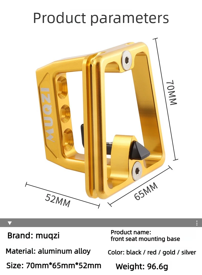 For Birdy Dahon 412 SP8 Folding Bicycle Front Bag Carrier Mount Adapter Adjustable Clamp Ring Bike Front Bag Holder Adapter