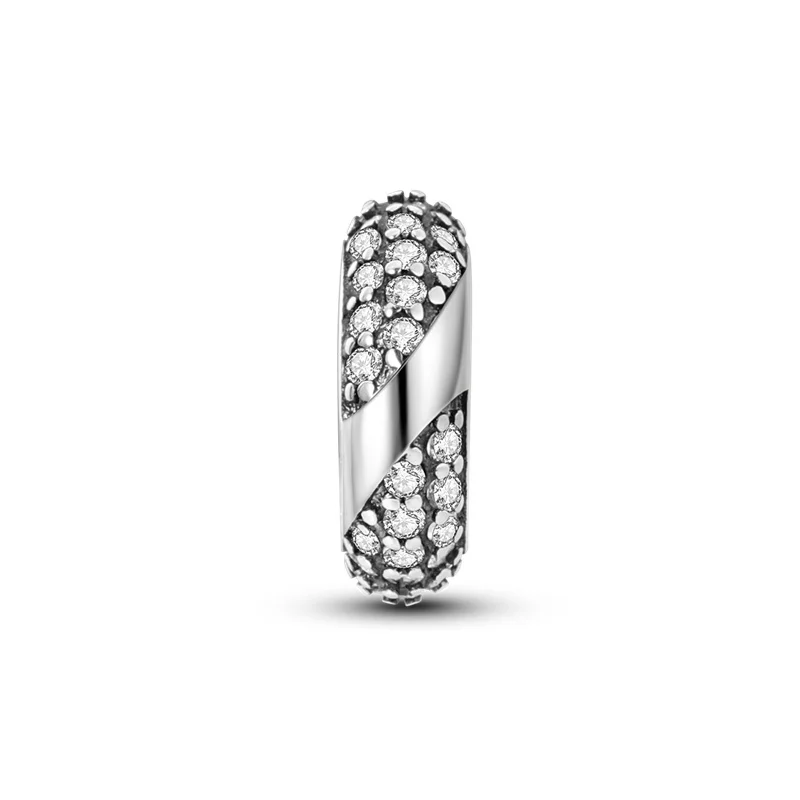 Charm-Abstandsperlen aus 925er-Sterlingsilber, rund, farbig, Zirkon, geeignet für Pan-Original-Armband, exquisiter DIY-Party-Schmuck – Detail 31