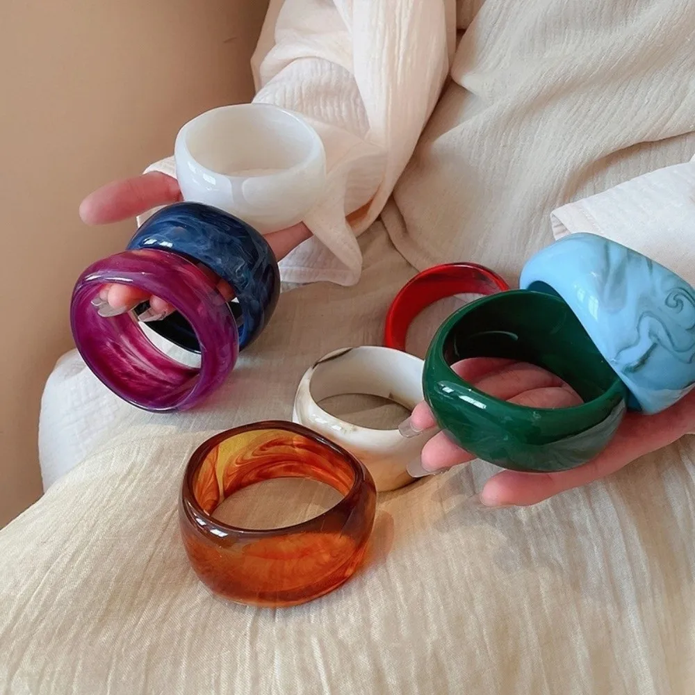 Acrylic Bohemian Bangle Bracelets Geometric Cuff Beach Jewelry