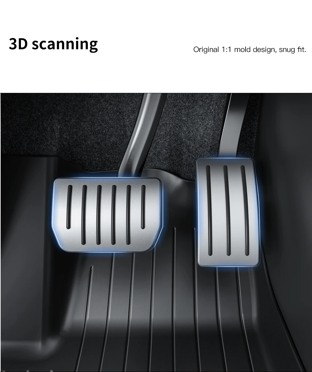 For New Tesla Model 3 Y Juniper Highland 2019-2025 Foot Pedals Snap-fit Install