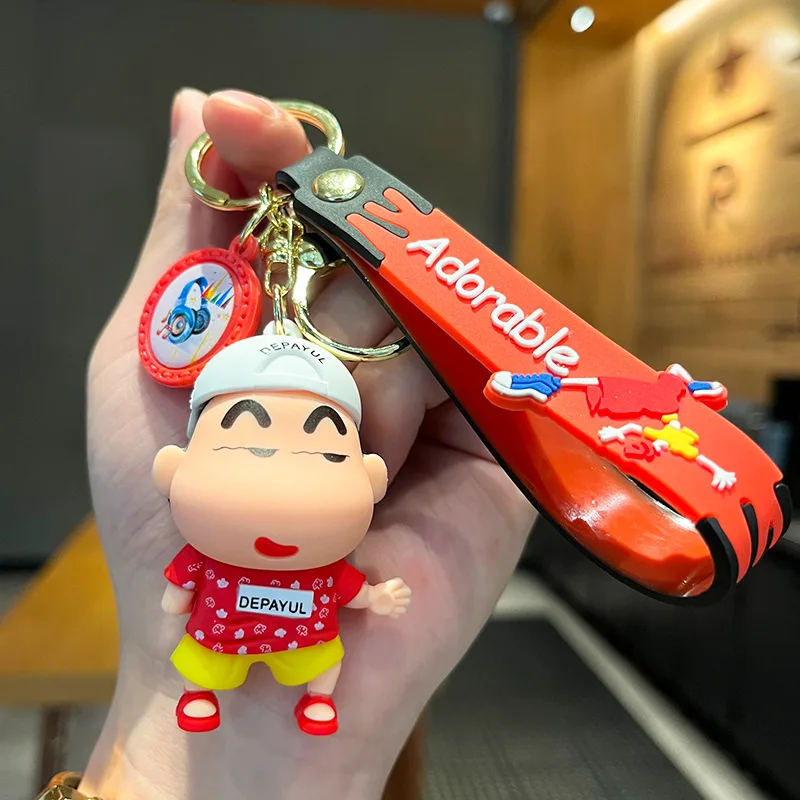 Wholesale 3D Crayon Shin-Chan Doll Cute Keychain Accessories PVC Key Ring  with Daisy Basketball Pendant Wristlet Custom Car Bag Charm Gift From  m.