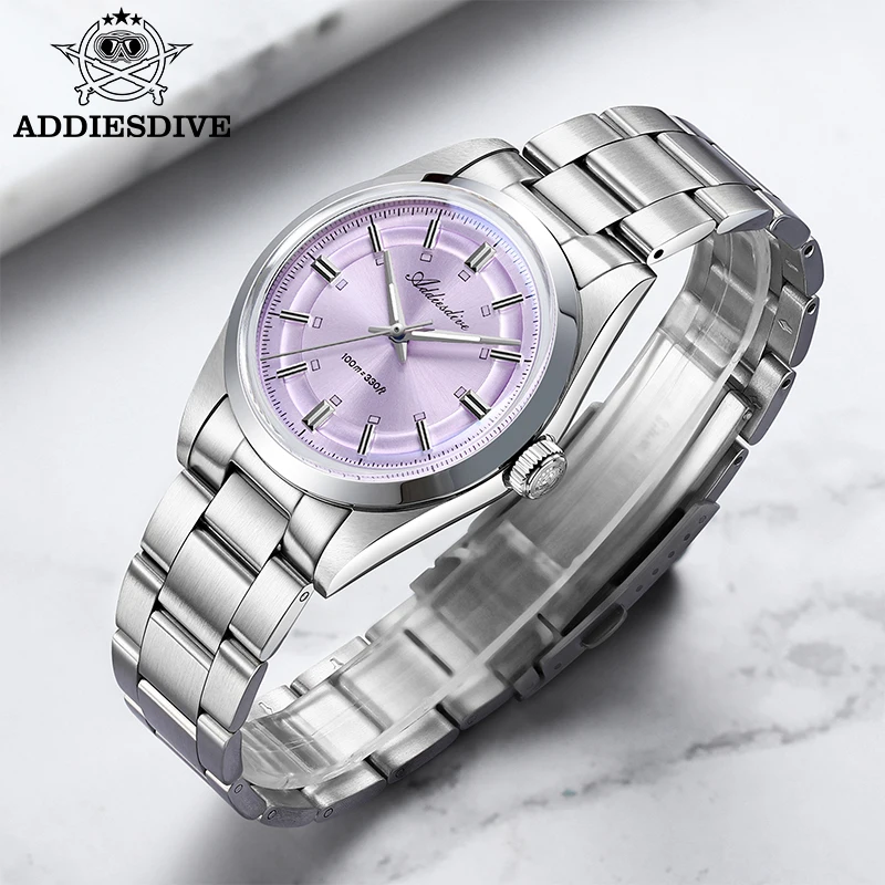 ADDIESDIVE New Men Watch VH31 Quartz Movement 100m Waterproof Luminous ...