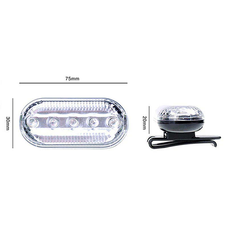 LED Shoulder Lamp Taillight 1PC For Night Running Hiking Cycling Bicycle Safety Warning Multi-function Electric Police Light