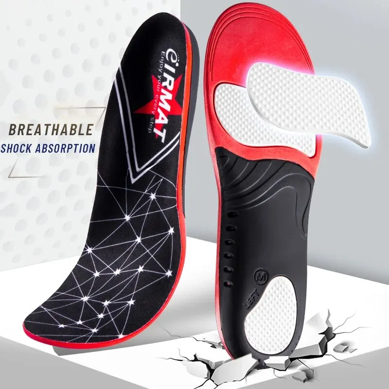 Solette ortopediche premium per gel PU Assorbimento degli urti Suola traspirante Soletta sportiva per supporto dell'arco plantare Piedi per la cura del dolore_voghion.com