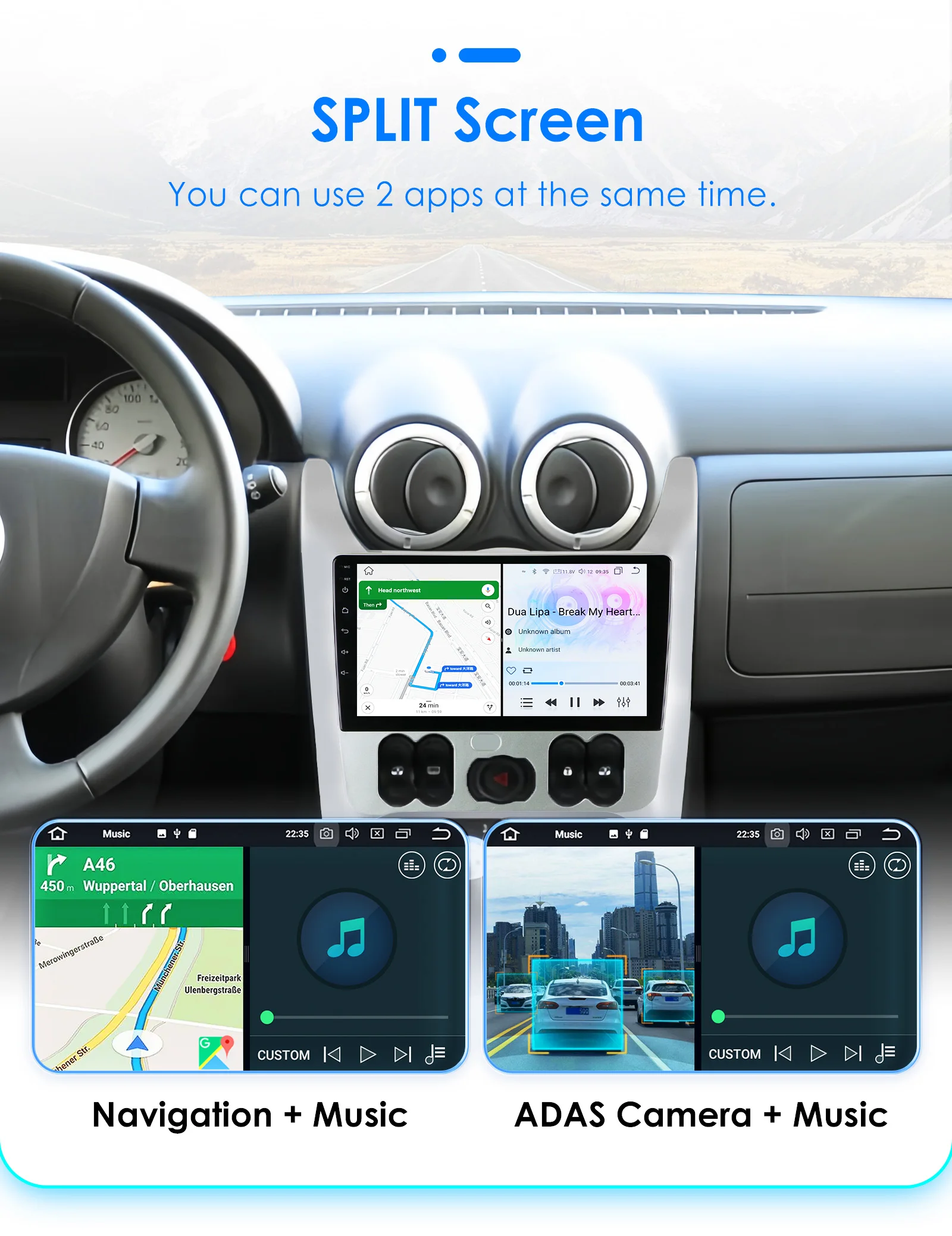 360Camera 2Din Android 13 Car Radio For Renault Logan Sandero/Lada Largus Car Multimedia GPS Carplay Intelligent autoradio SWC