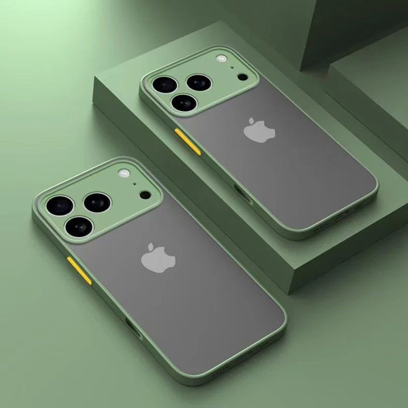 Luxury Armor Shockproof Translucent Matte Phone Case