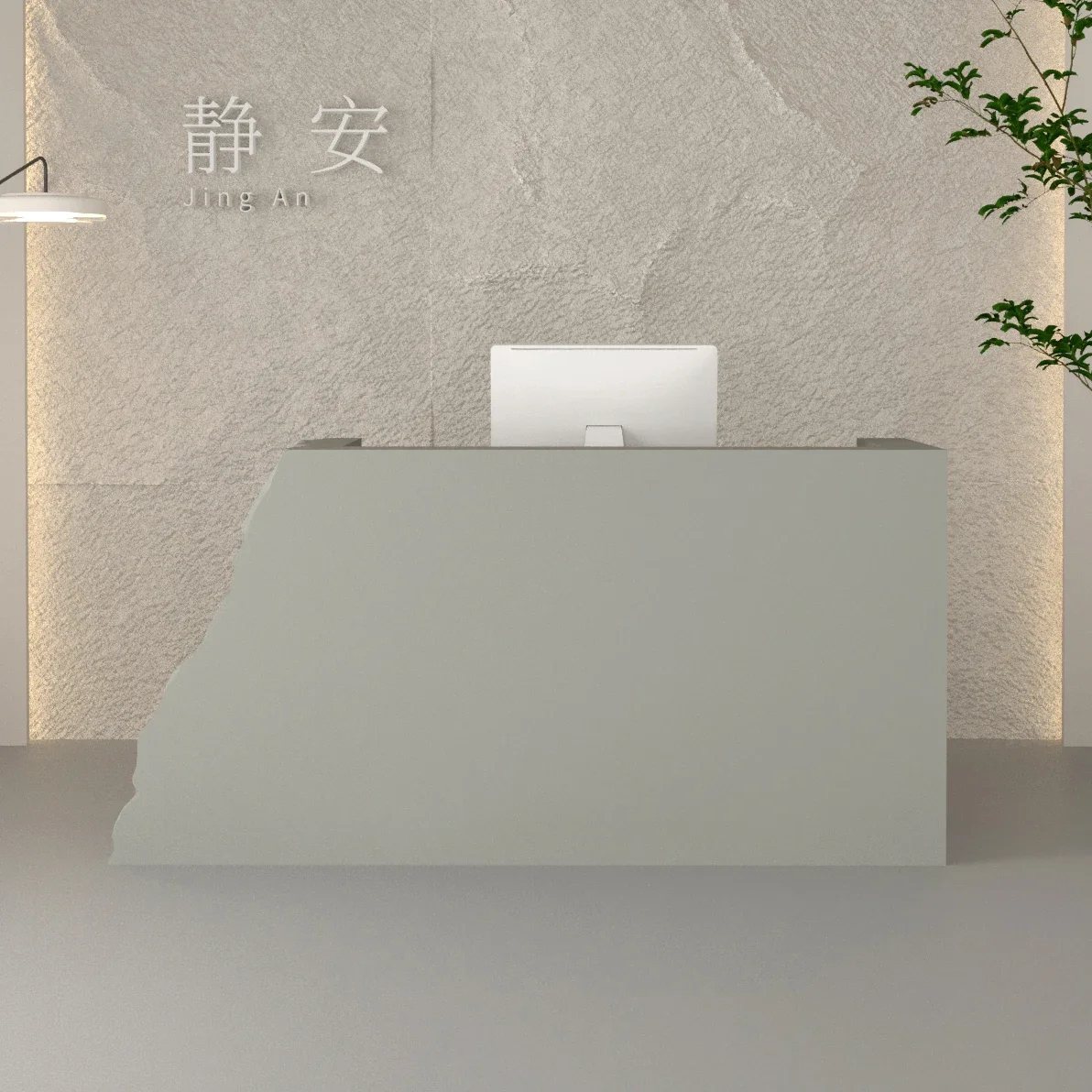 Special-shaped Customization Pink Gold Small Led Marble White Hotel Reception Desk Counter Bancone Reception Desks