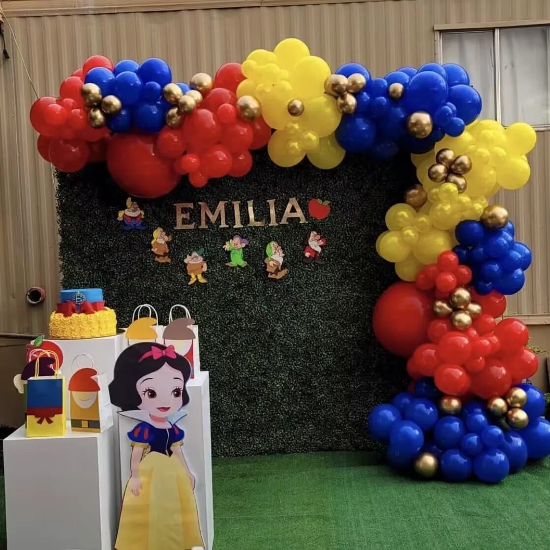 

150pc/set Disney Snow White Princess Theme Balloons Arch Garland Kit Girls 1 2 3th Birthday Party Decors Baby Shower Globos
