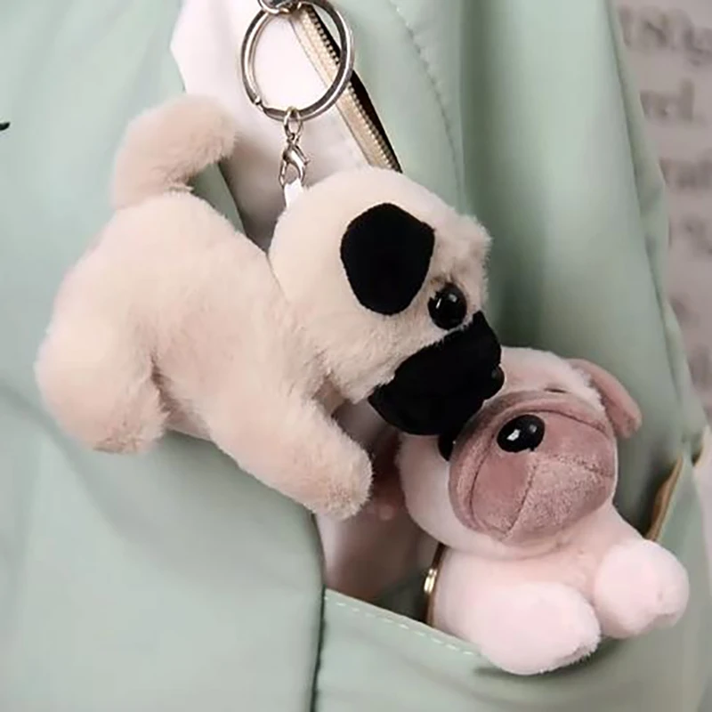 

New Cartoon Cute Dog Plush Keychain Pendant Kids Kawaii Stuffed Animals Plush Toys Children Bag Charm Doll Girls Birthday Gift
