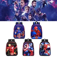 Disney Spider Man Backpack Children Cartoon Captain America Kindergarten School Bag For Boys Anit-lost Infantil Schoolbag Gift 2