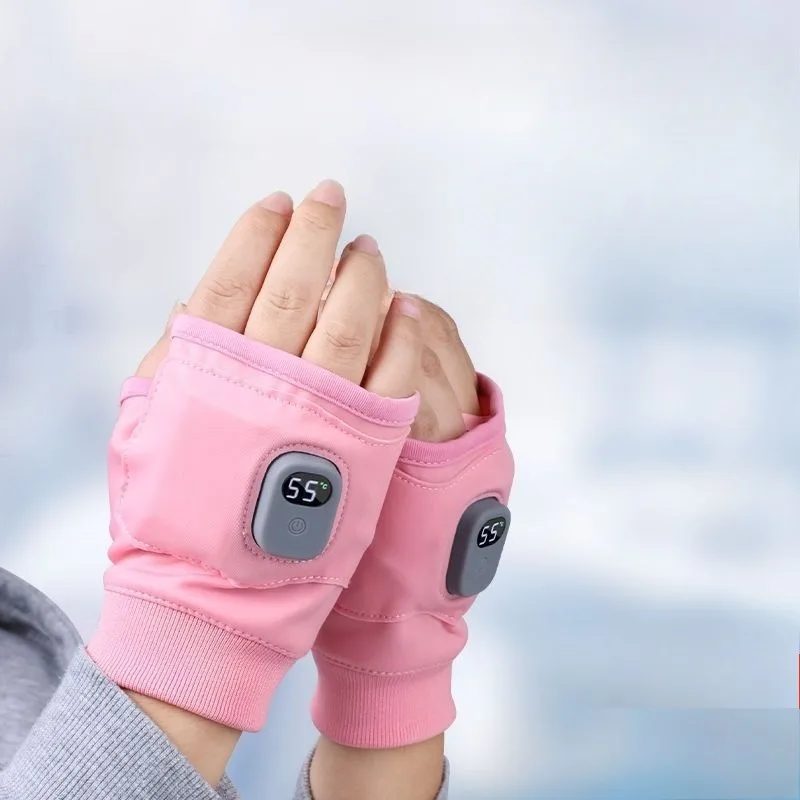 Rechargeable Electric Heated Gloves 360° Heating Windproof Touchscreen Compatible for Outdoor Hiking Cycling Winter Warm Hand