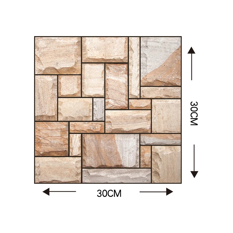 10PCS 3D Marble Tile Wall Stickers Home Decor Kitchen Bathroom Living Room Self Adhesive TV Background Wall Waterproof Wallpaper