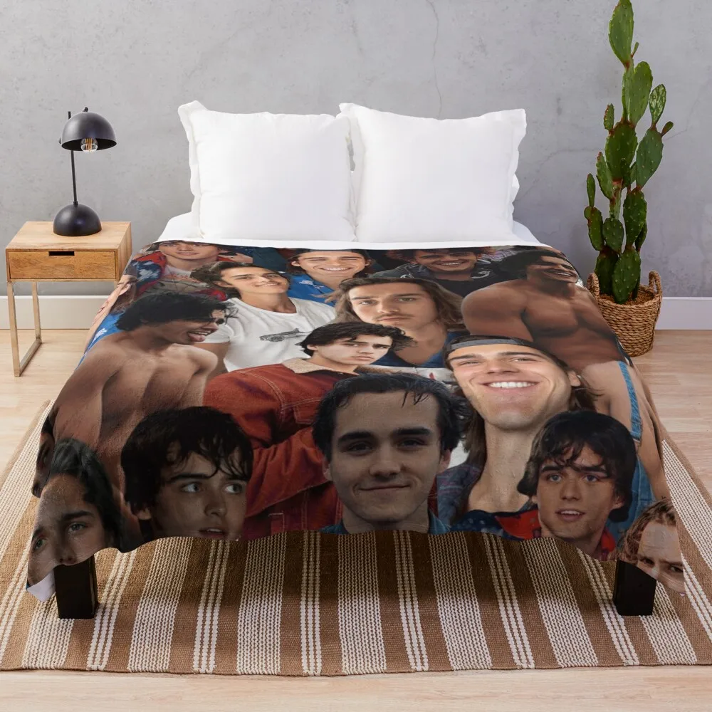 

charlie gillespie photo collage Throw Blanket Flannel Blanket wednesday