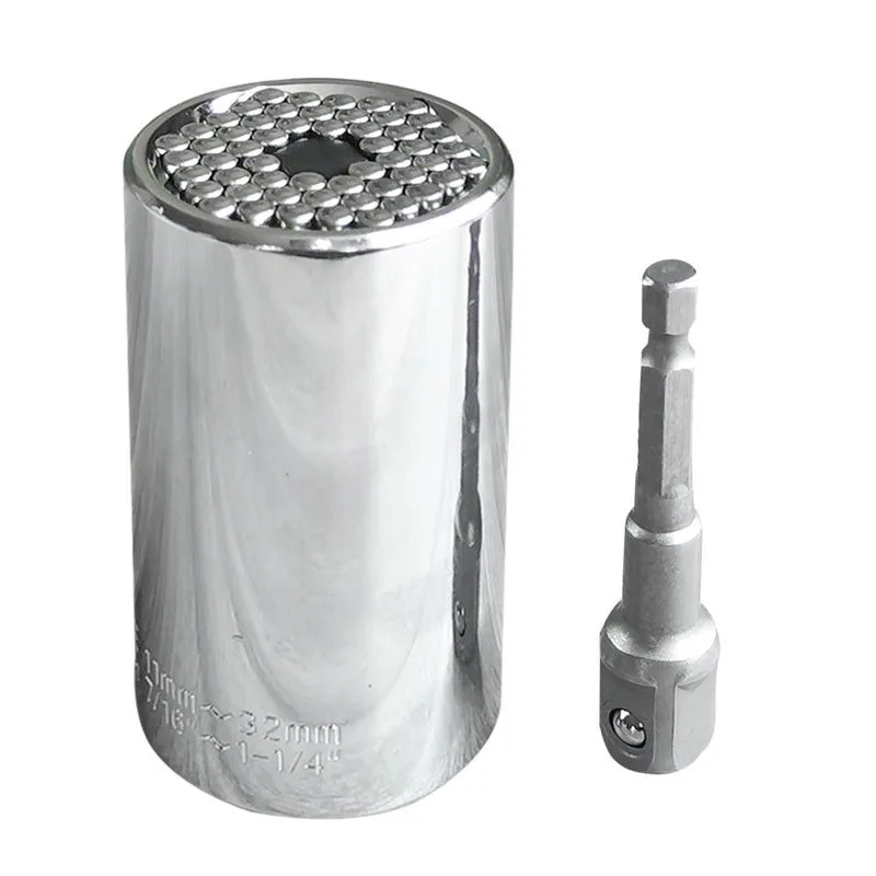 Description Picture 6 of itemUniversal Torque Sockets Set with 3/8 Rod Power Drill Ratchet Bushing Spanner Key Magic Multi Hand Tools 7-19mm Head Sleeve Kits