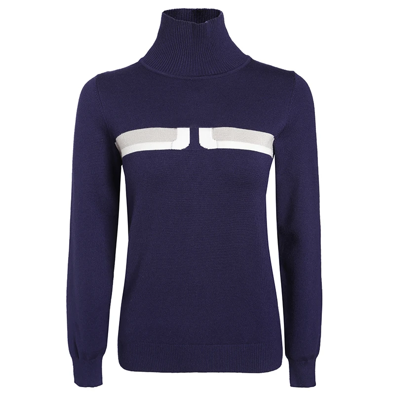 

Autumn New In Women's Clothing Golf Sports Coat Outdoor Warm Half High Collar Sweater Casual Ladies Long Sleeve Knitted Tops