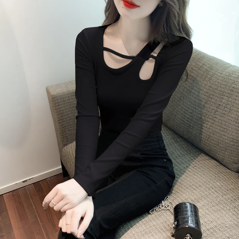 

Футболка женская Асимметричная в европейском стиле, Py8201