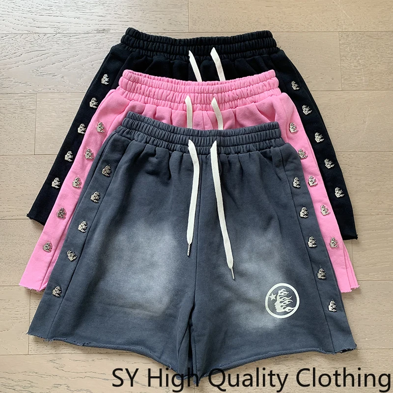 

Summer New Hell Star Casual Sports Shorts High Quality Retro Worn Men's and Women's Loose Y2K Pants