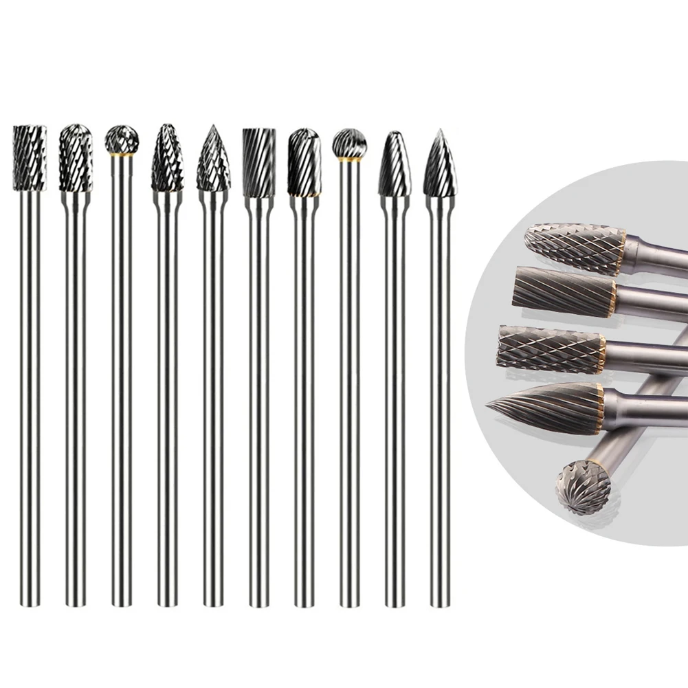 Rotary Files Burr Tungsten Carbide Engraving Cutter Double Single Cut
