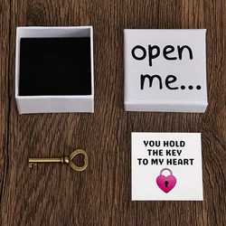 Elegant Key Lock Gift Box with I Love You Message - Perfect for Surprise Proposals and Romantic Occasions (1 set)