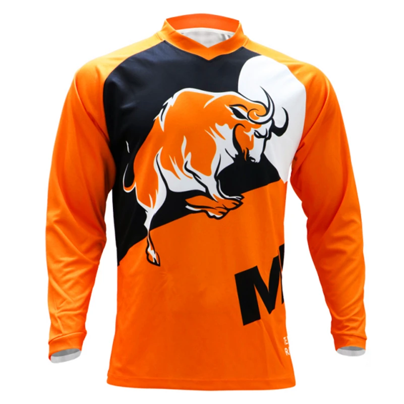 thumbnail image 1 of Camiseta de ciclismo de manga larga para hombre, para exteriores, de verano, color azul oscuro, para ciclismo de montaña o carretera, 1 of 5