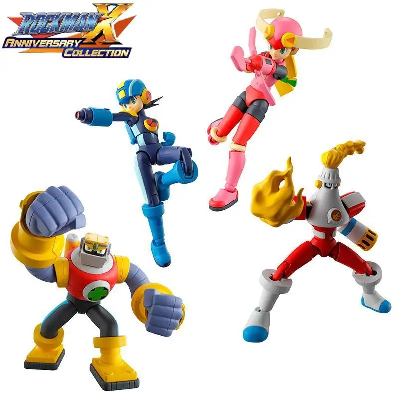 Bandai Original Food Play Smp Kit Rende Pose Rockman Exe Lolu Airman Anime Figure Model Kawaii Toy Doll Regalo Di Festa