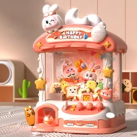 Children Cartoon Rabbit Mini Claw Machine Toy Automatic Coin Operated Play Game Doll Machines Girls Birthday Gifts Toys for Kids 1