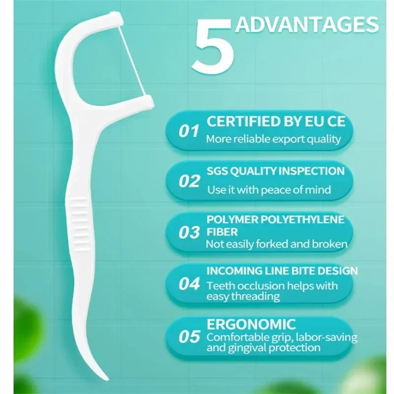 Picks Oral Hygiene Care ﻿ 30/300/600PCS Brush Toothpick Floss Dental Floss Dental Floss Picks Clean Between Teeth Interdental