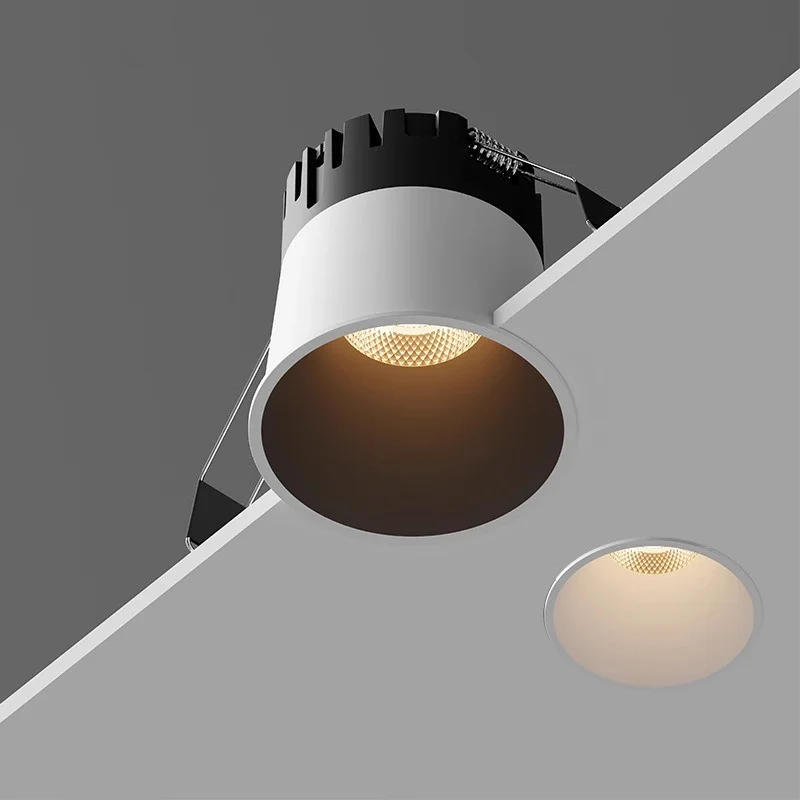 Mini Anti-glare LED COB Spotlight 3W 5W 7W 10W 12W 15W Dimmable LED Downlight 18W 110V 220V Ceiling lamp For Indoor lighting led downlight recessed ceiling spotlight ceiling lamps
