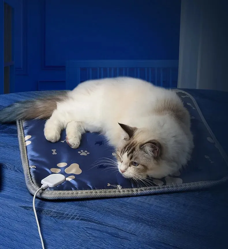 Electric Heating Blanket Winter Blanket Electric Heating Pad Heating Sleeping Mat Waterproof Pet Electric Heated Blanket Adjustable Thermostat Spring and Winter Keep Pet Warm Cozy