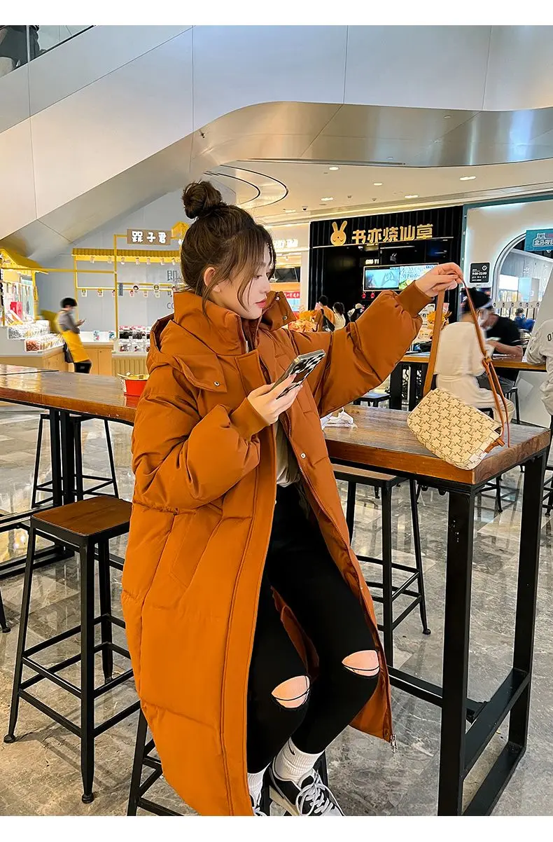 2023 nuove donne piumino di cotone giacca invernale femminile versione di media lunghezza parka sciolto spesso caldo capispalla con cappuccio moda soprabito