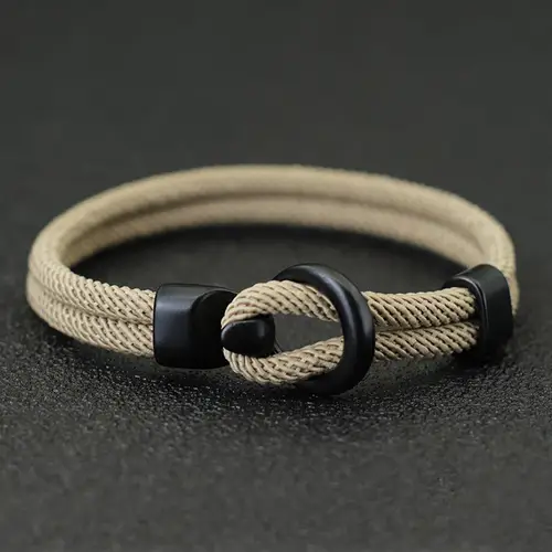 Fashion Rope Bracelet Men Double Layer Outdoor Camping Braclet Homme Accessories Survival Paracord Braslet Gift For Him - Image 12