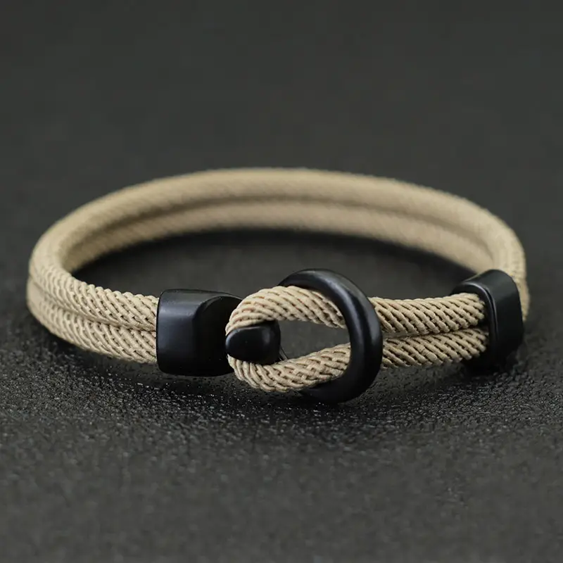 Fashion Rope Bracelet Men Double Layer Outdoor Camping Braclet Homme Accessories Survival Paracord Braslet Gift For Him - Image 12
