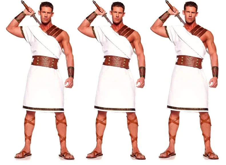 Disfraz De Toga Griega Antigua Para Hombre, Disfraz De Rey Romano, Príncipe, Bata Bordada De Un Hombro Para Halloween, Traj De Fita Temática - AliExprs 200000532