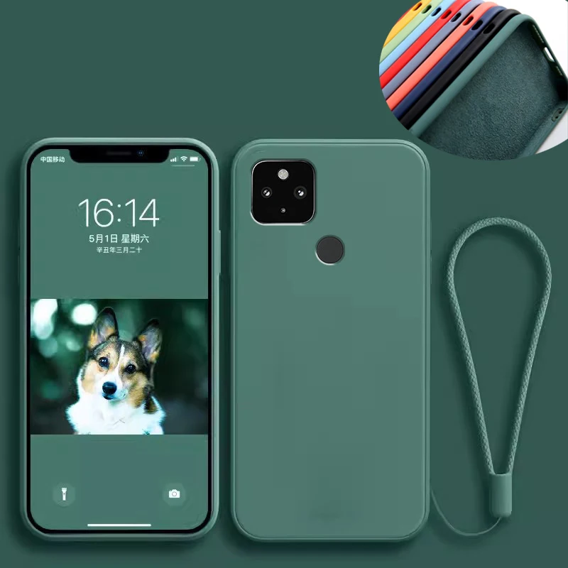 Ultra-Soft Liquid Silicone Protective Phone Case with Lanyard