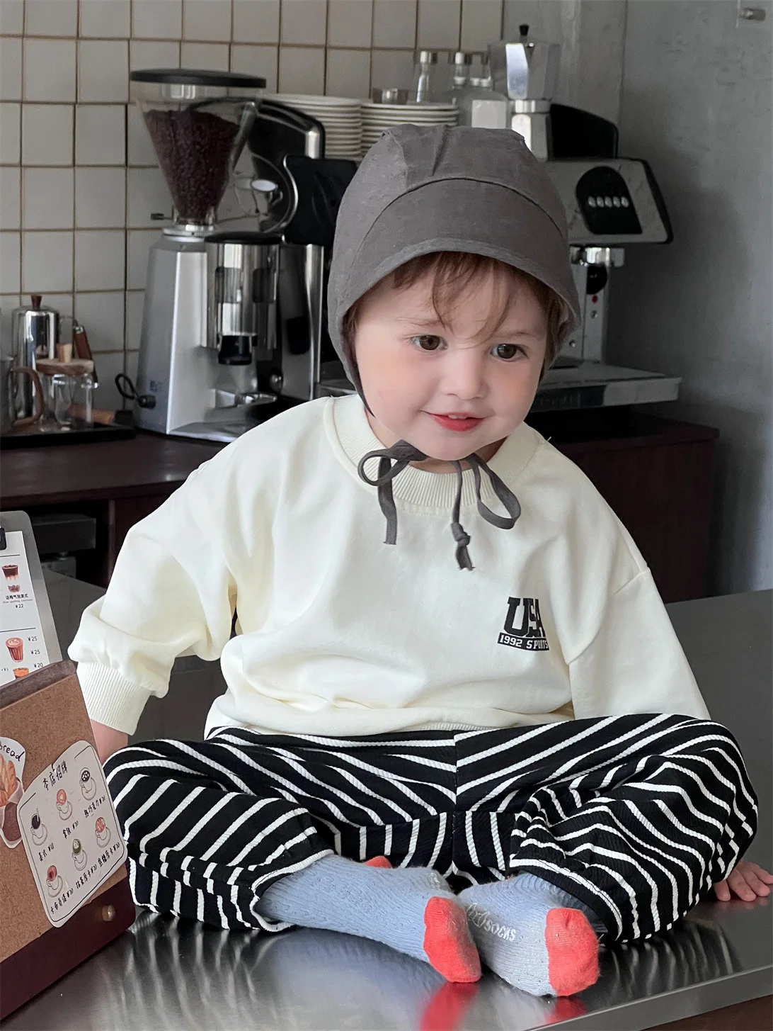 Spring New Baby Casual Sweatshirt Kids Long Sleeve Tops Letter Print Tops Infant Boy Pullover Toddler Girls Sweatshirt