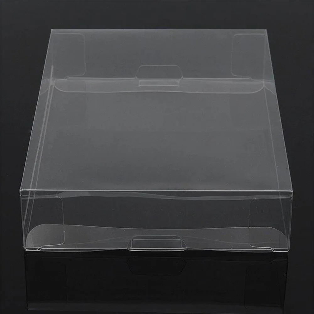 10 Pcs Clear Transparent For Snes For N64 Game Box Protector Case Cib Games Plastic Pet Protector For Nintendo Game Boxes