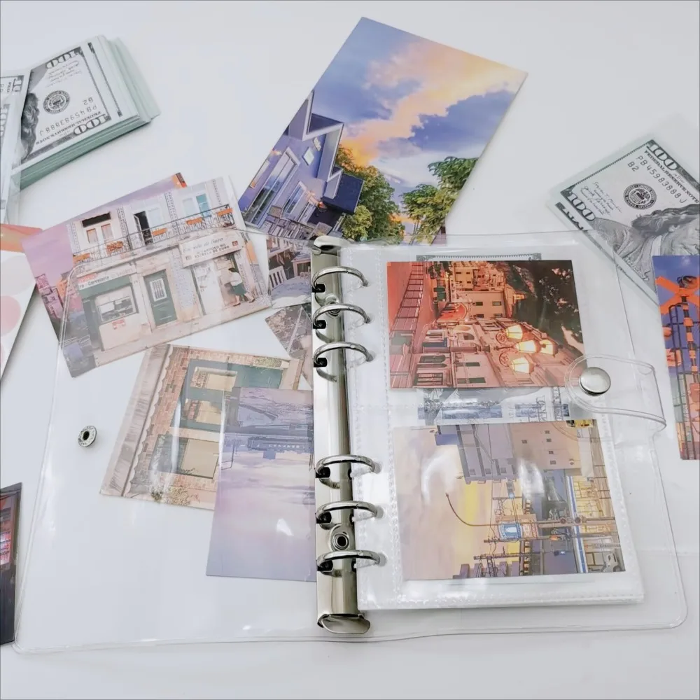 A6 Binder 20sheet Kpop Photocard Collect Book Photo Card Organizer Money Saving Challenge Binder Multi Function Album Collection 4