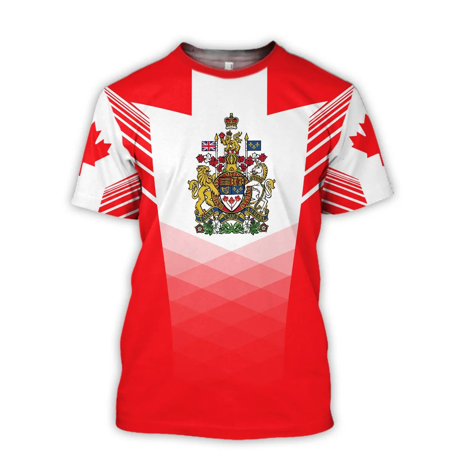 Canada T-Shirts Canadian Flag Emblem Maple Leaf 3D Print Tees Men Women Streetwear Fashion Oversized T Shirt Men Clothing Tops - 2