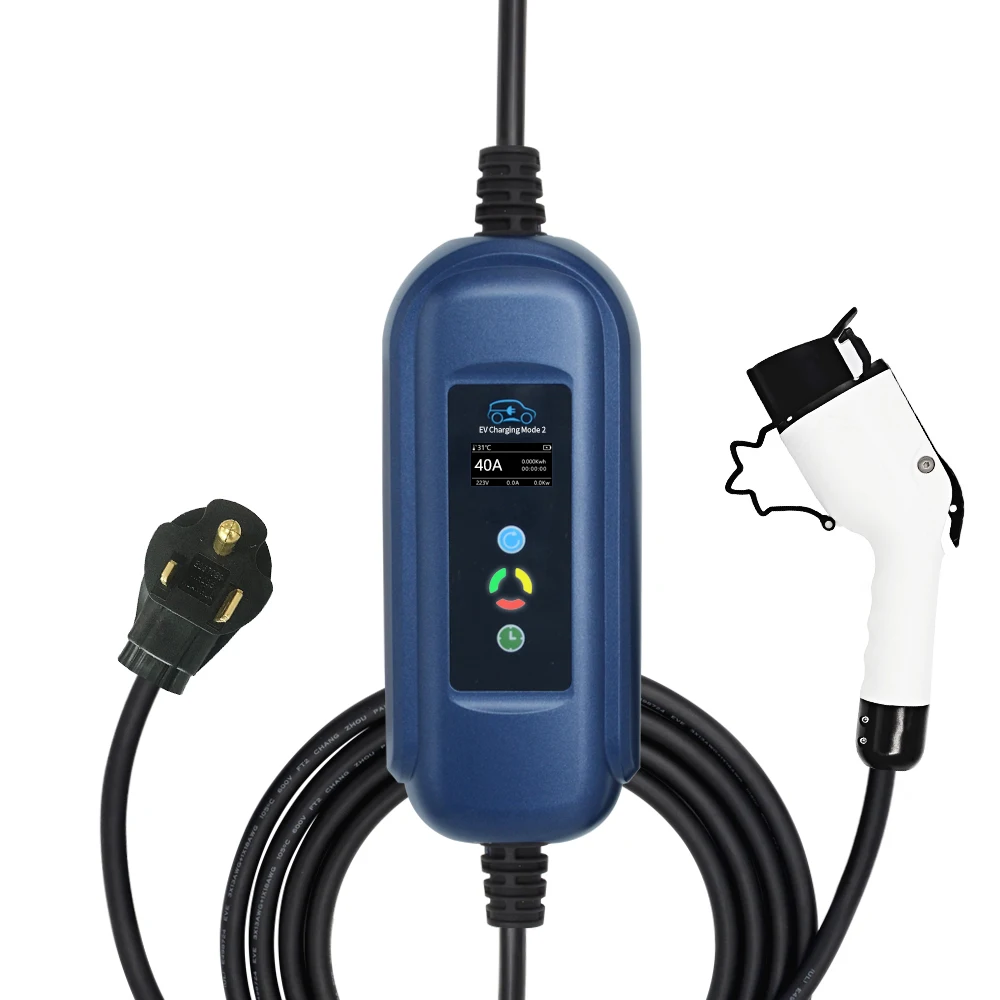 

fast Portable Ev Charging Cable 16/32/40a Electric Car Vehicle home ev Charger wallbox level 2 Evse type1 J1772