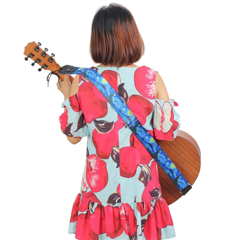 3개의 추천이 포함된 맞춤형 스타 스트랩 세트 일렉트릭 기타 숄더 스트랩 어쿠스틱 어쿠스틱 일렉트릭 베이스 액세서리