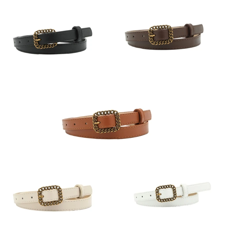 

Vintage Girl Waist Belt Adjustable Pin Buckle PU Belt for Women Jeans Skirt Coat