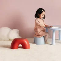 Stool Plastic Rainbow Shape Footstool Safety Kids Step Stool Seat For Living Room Indoor Furniture Children'S Stool Toy 5