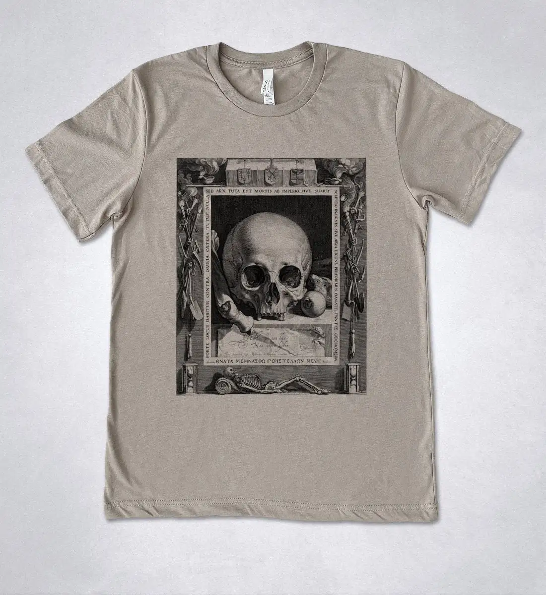 T-Shirt Jan Saenredam Skull And Bones Memento Mori T-Shirt