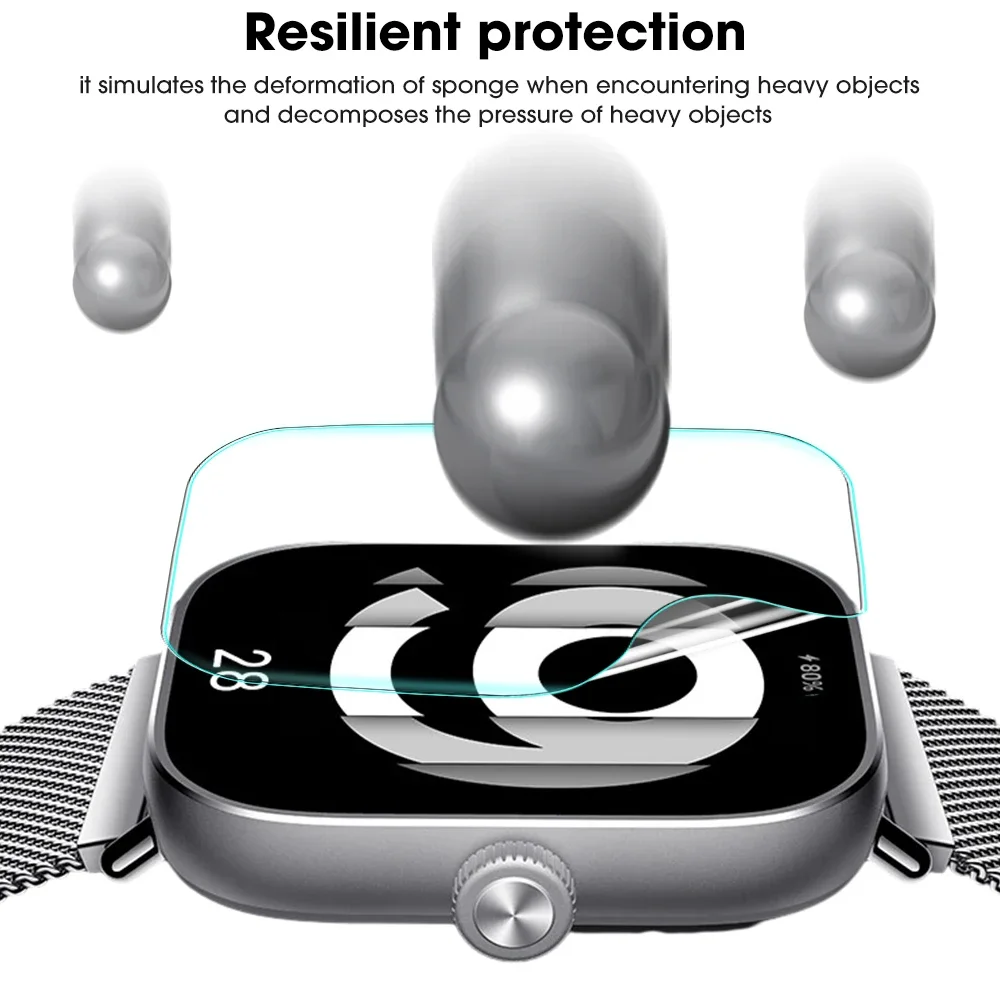 Clear Screen Protector Hydrogel Film for Redmi Watch 3 4 5Active Soft Protective Films for Redmi Watch4 Watch5 Active HD Cover