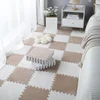 5-20 Pcs Plush Puzzle Foam Floor Mat, Soft Fluffy Interlocking Square Foam Tiles Area Rugs Carpet for Parlor Bedroom 5